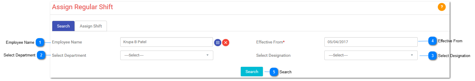 Assign Regular Shift