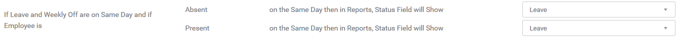 2. If Leave and Weekly Off are on same Day and if Employee