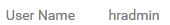 1. User Name