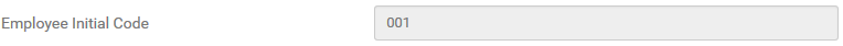 3. Employee Initial Code