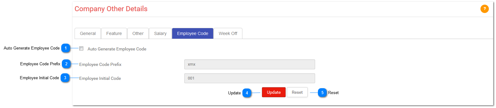 Employee Code