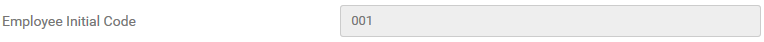 3. Employee Initial Code