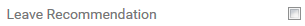8. Leave Recommendation