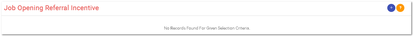 Job Opening Referral Incentive