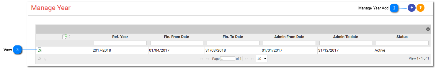 Manage Year