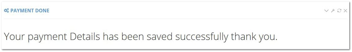 Payment Done