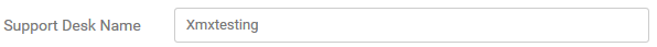 1. Support Desk Name