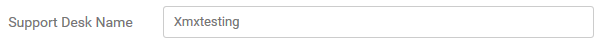 1. Support Desk Name