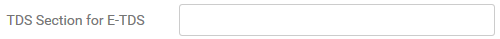 2. TDS Section for E-TDS