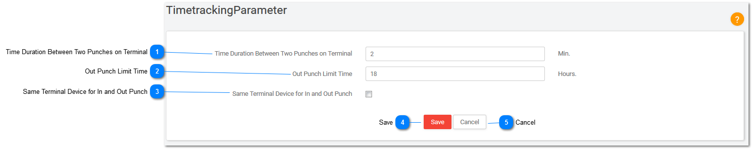 Time tracking Parameter
