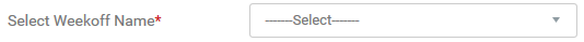 1. Select Week off Name