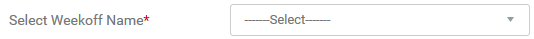 1. Select Week off Name